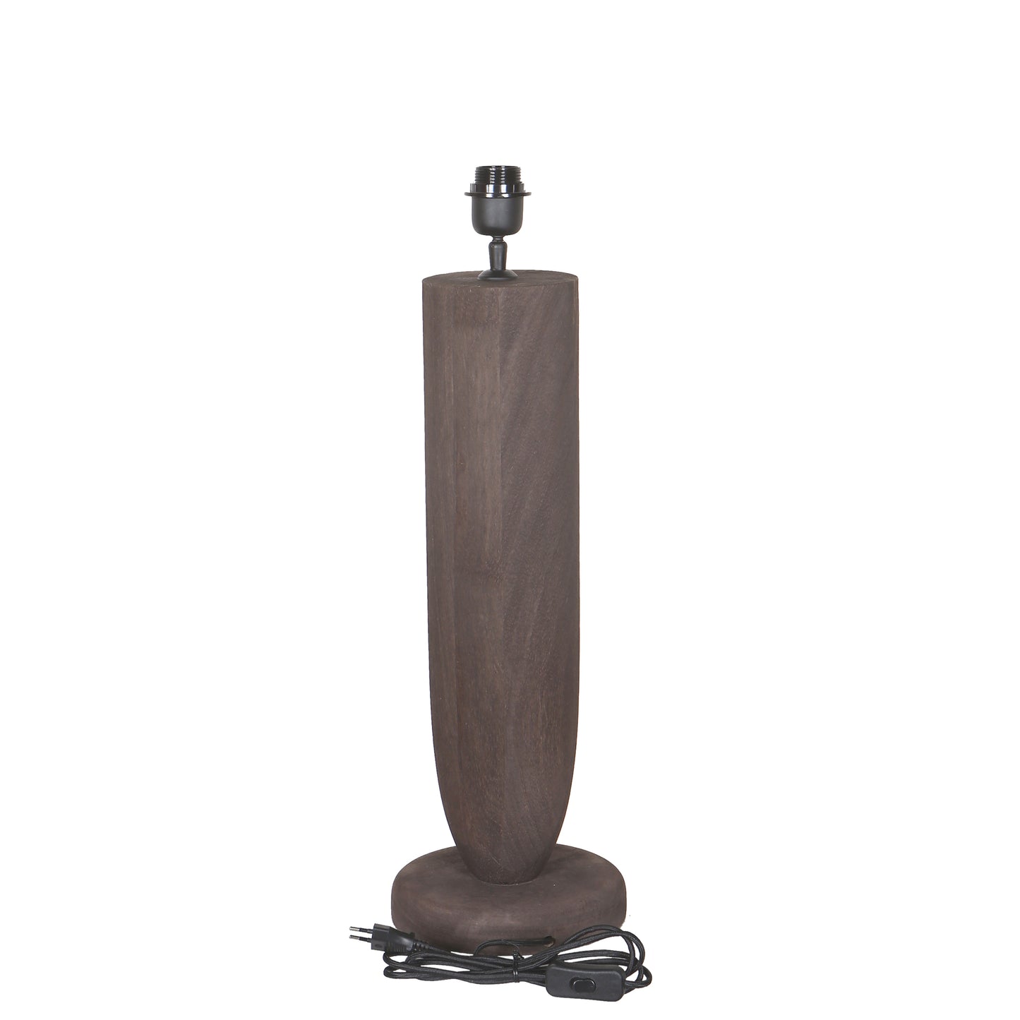 Lorinne Brown Mango Wood Table Lamp Single