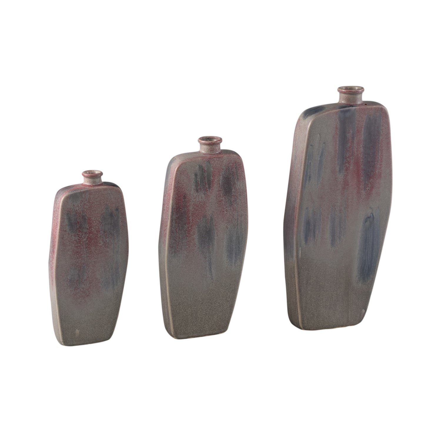 Amalie Lila Ronde Keramische Fles L - Set van 2 42x19.5x5.5 cm