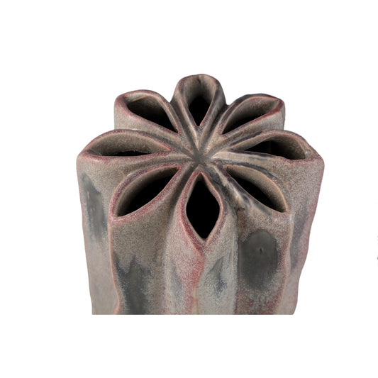 Marte Lila Ronde Puntige Keramische Vaas Met Meerdere Gaten Set Van 6 - 6 Sets 25.5x11x11 cm