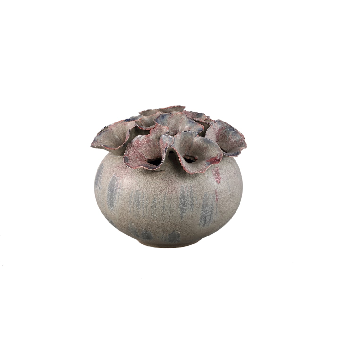 Jullia Lilac Ceramic Vase Flower Shaped Holes M