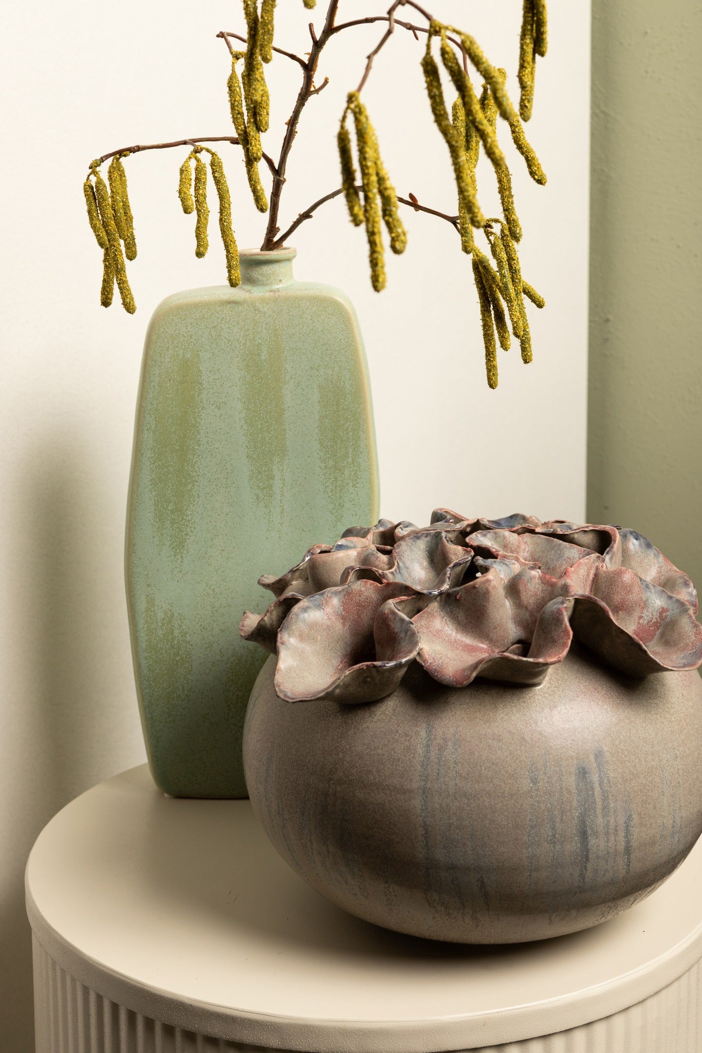 Jullia Lilac Ceramic Vase Flower Shaped Holes L