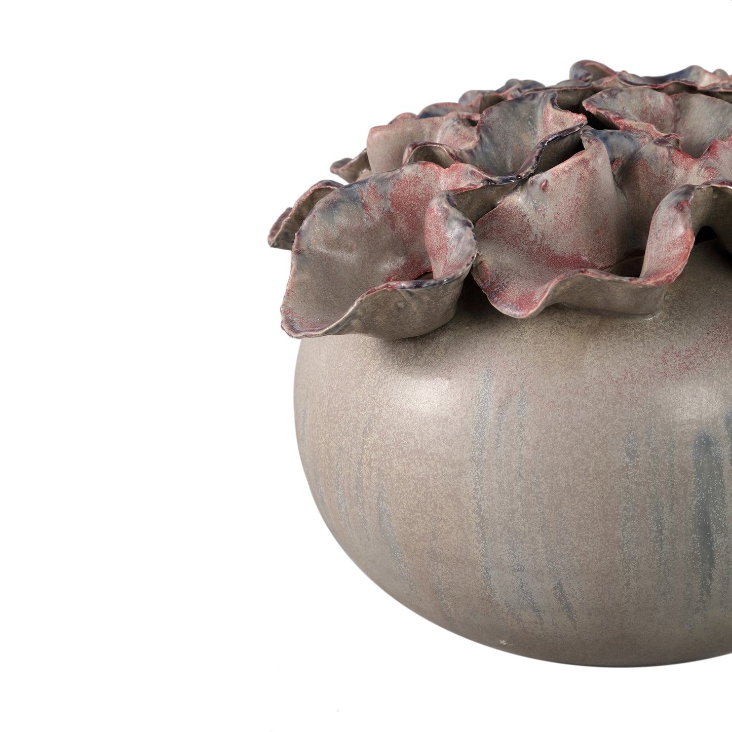 Jullia Lilac Ceramic Vase Flower Shaped Holes L