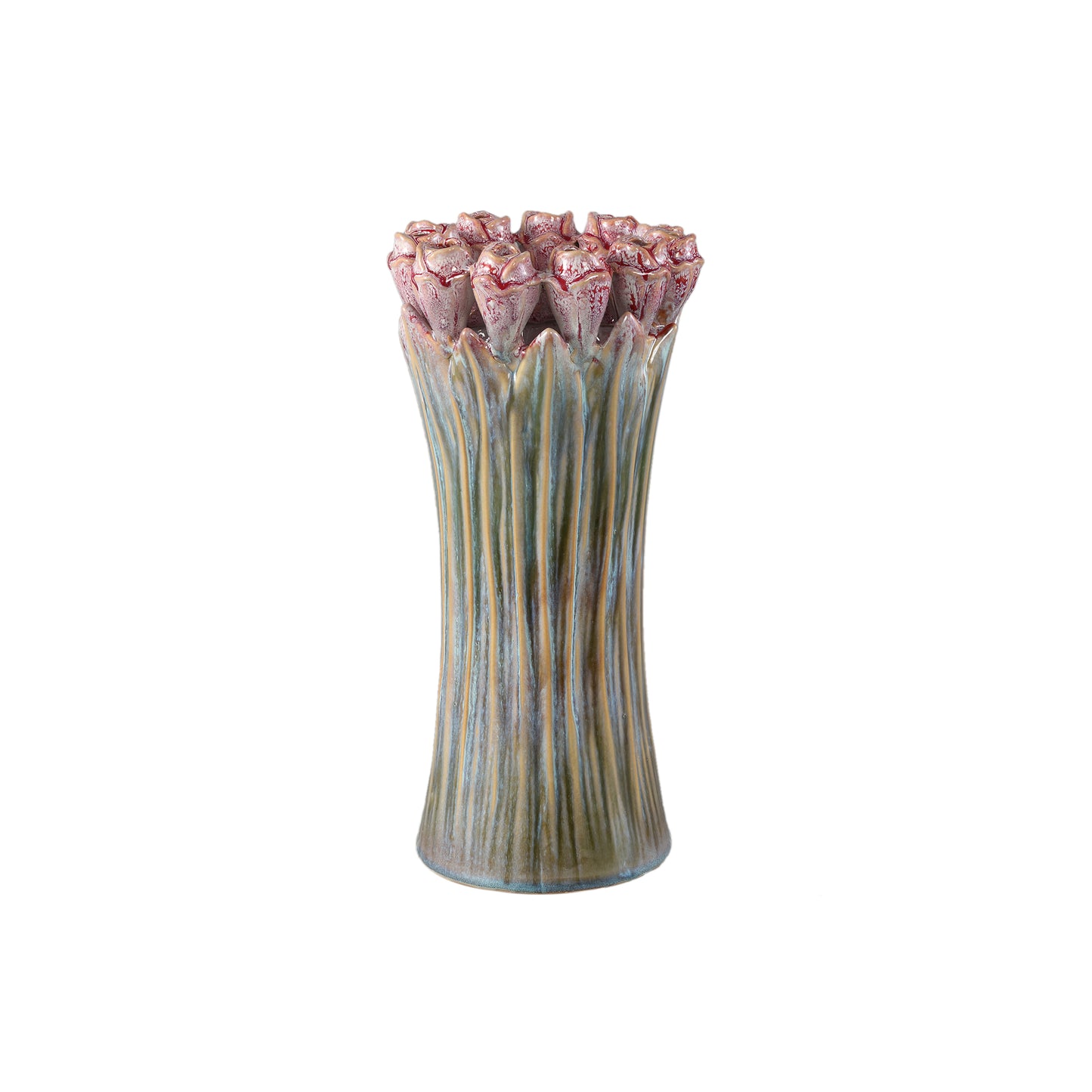 Tulips Mint Green Ceramic Tulip Shaped Vase L