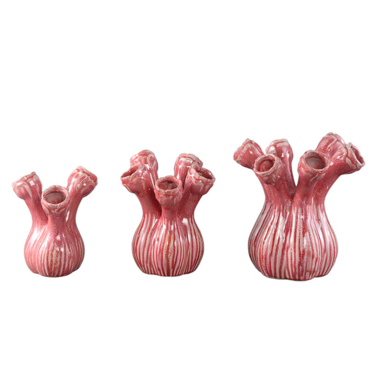 Annmarie Light Pink Ceramic Flower Shape Tubes M