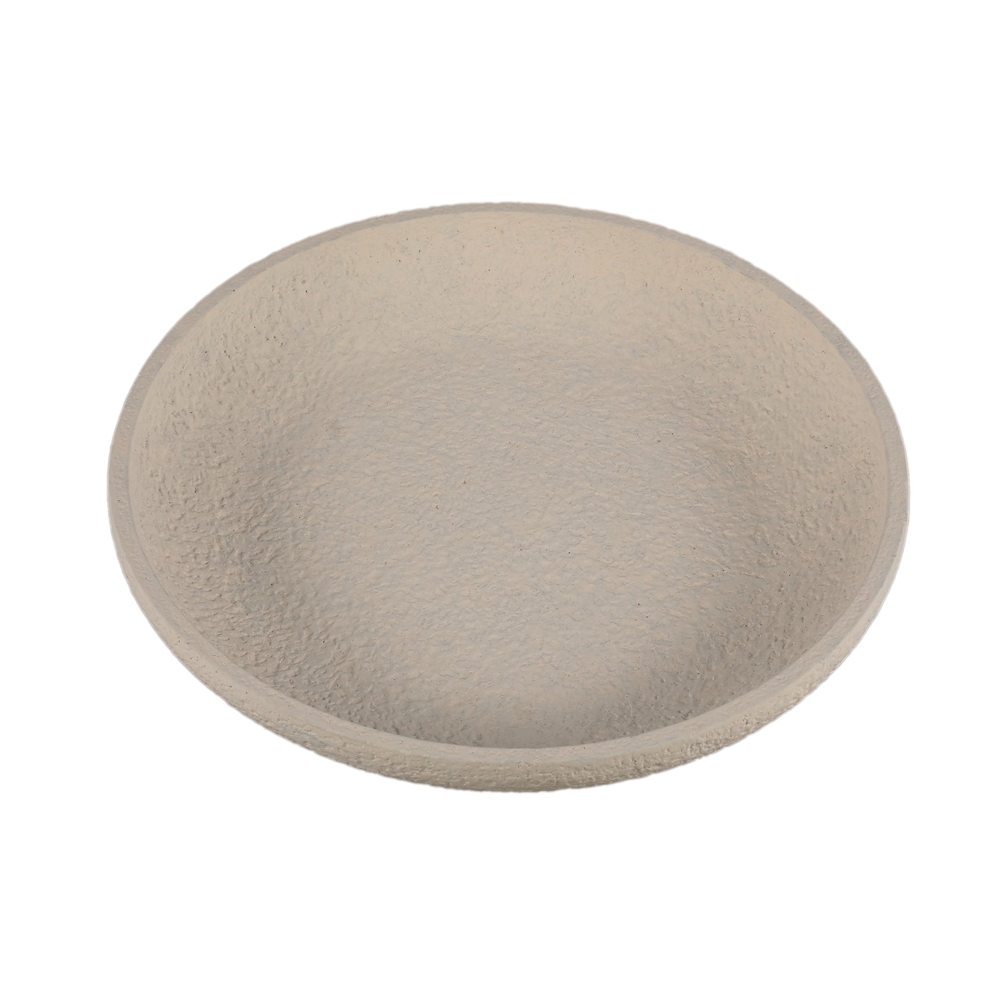 Hillie Cream Round Cement Bowl Rough Finish L