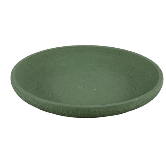 Hillie Groen Ronde Cementschaal Ruwe Afwerking L - Set van 2 - 2 Sets 6x40x40 cm
