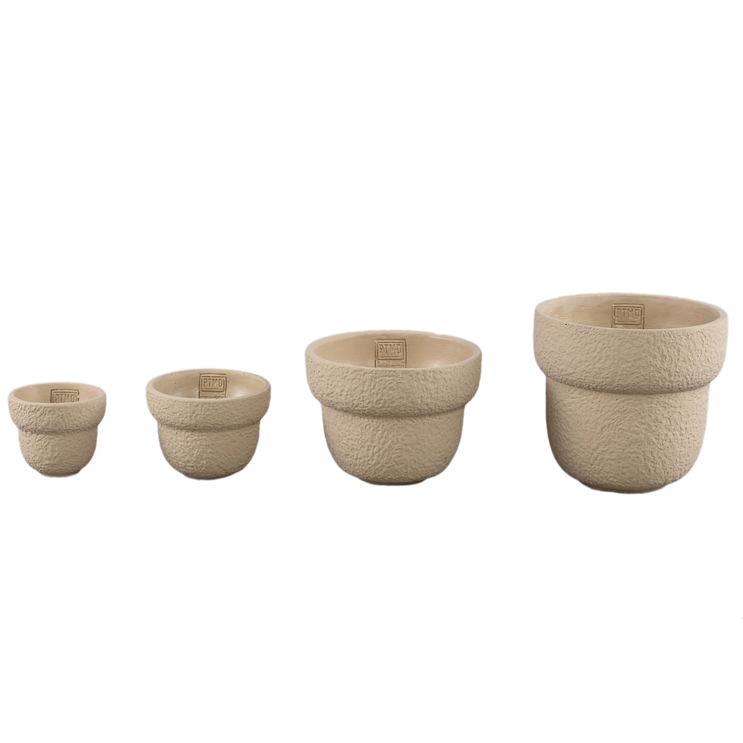 Hillie Zand Ronde Cementpot Ruwe Afwerking XS Set van 12 Stuks 8x9x9 cm