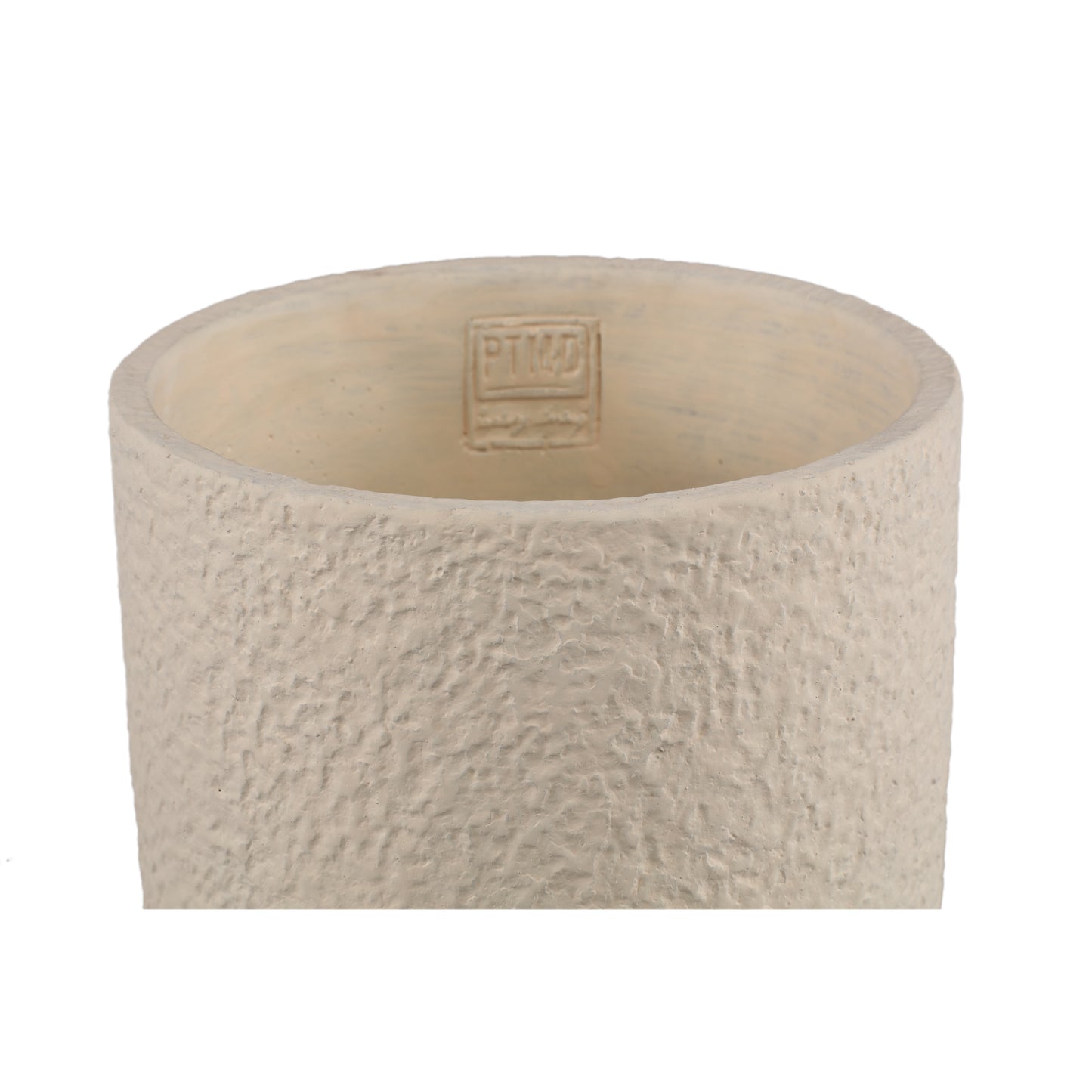 Monder Crème Ronde Cementpot Ruwe Afwerking L - Set van 8 21x17x17 cm