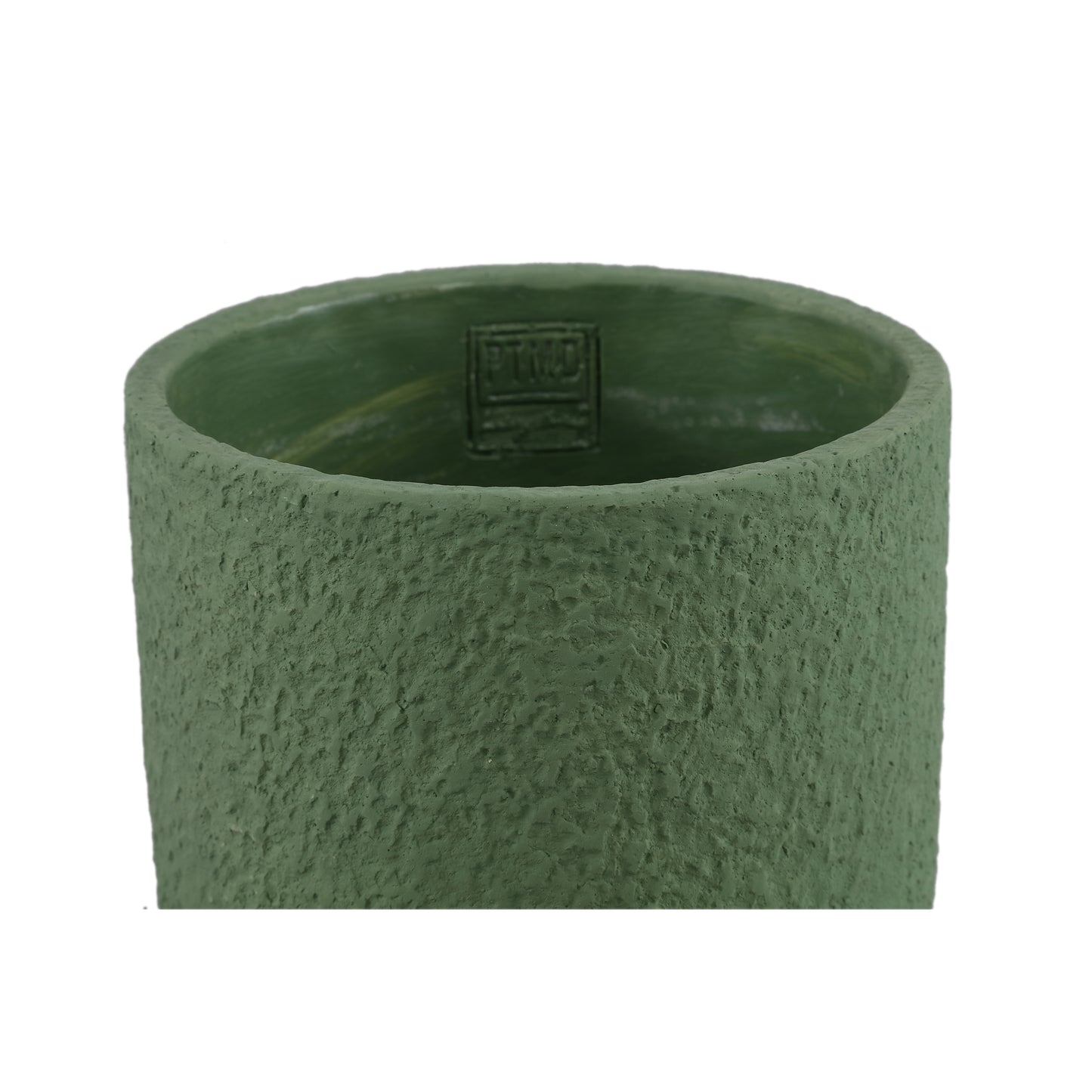 Monder Groen Ronde Cementpot Rough Finish Set van 8 Stuks L 21x17x17 cm