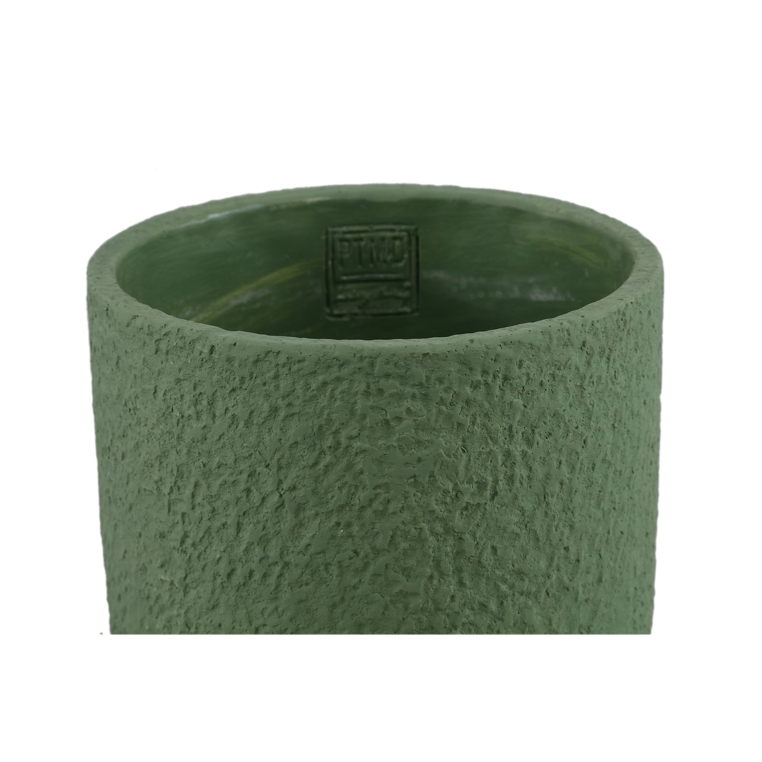 Monder Groen Ronde Cementpot Rough Finish Set van 8 Stuks L 21x17x17 cm