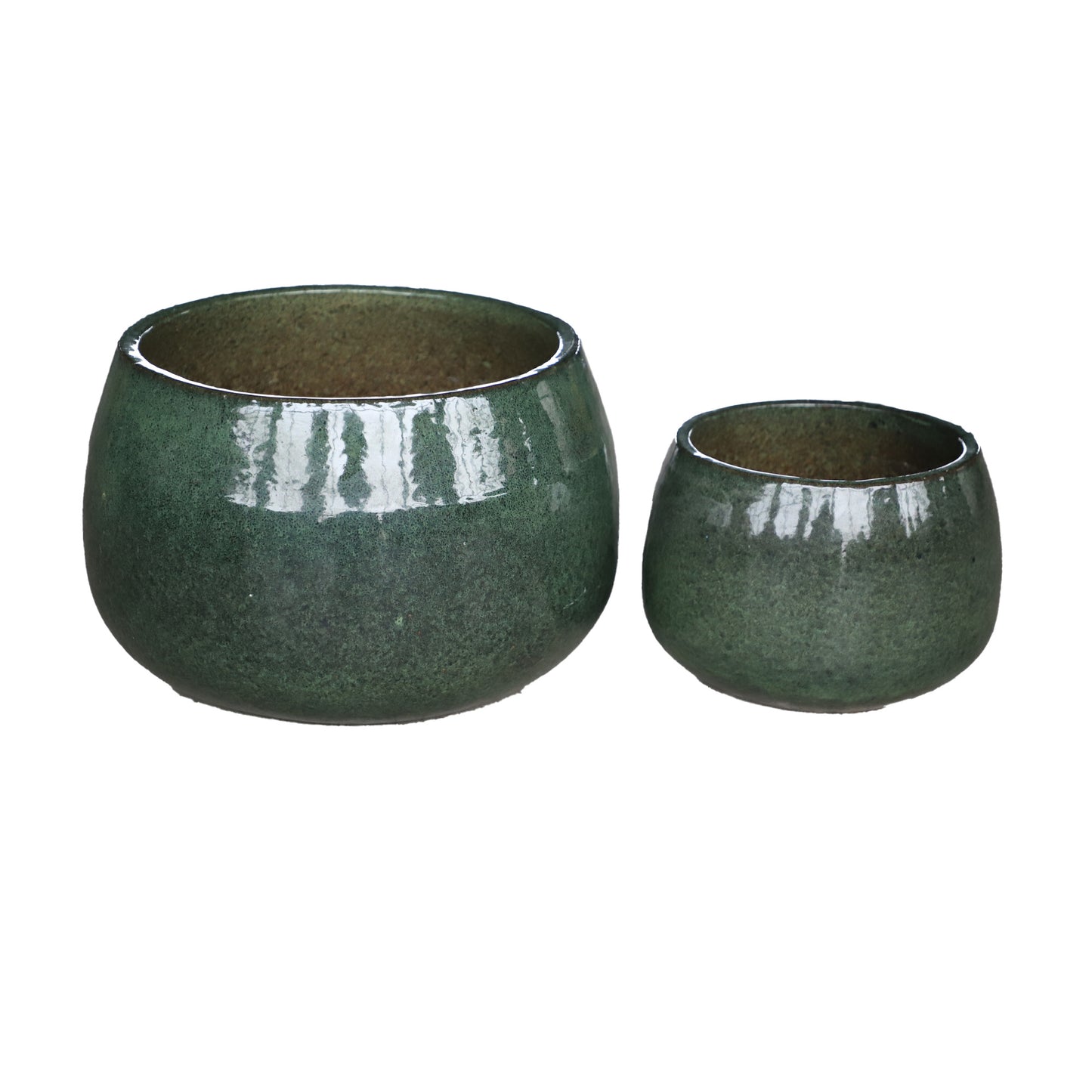 Coraline Green Glazed Round Ceramic Pot SV2