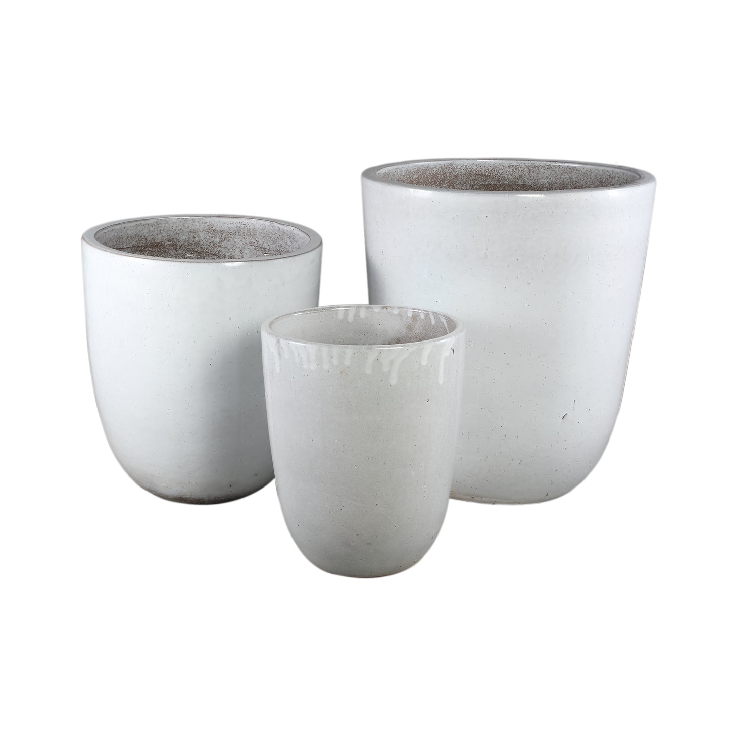 Gommes White Glazed Ceramic Pot SV3
