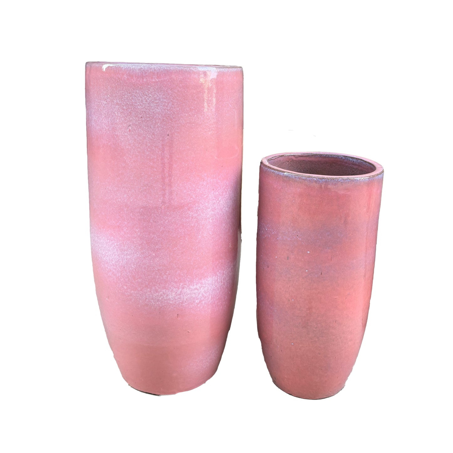 Dezzel Pink Glazed Round Ceramic Pot High SV2