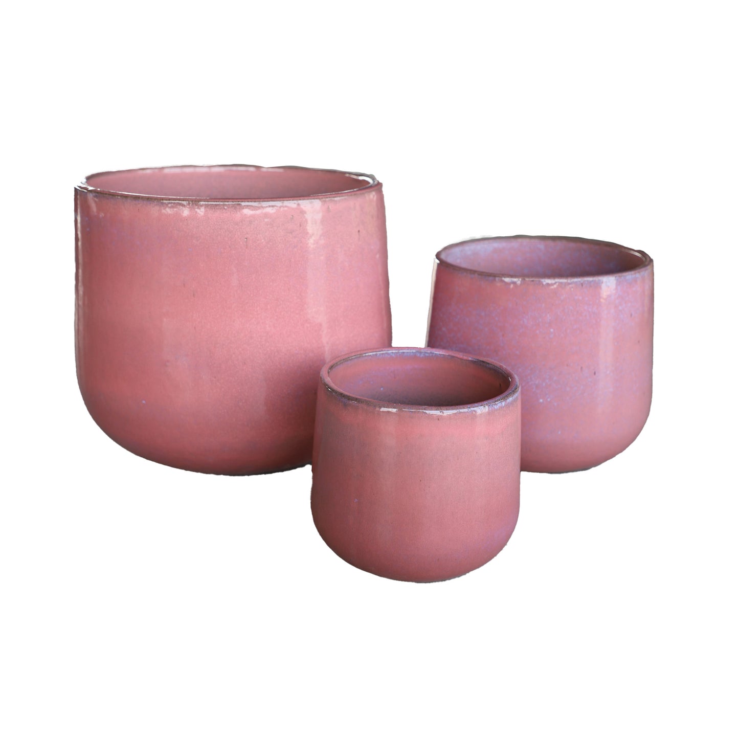 Dairsai Pink Glazed Round Ceramic Pot SV3