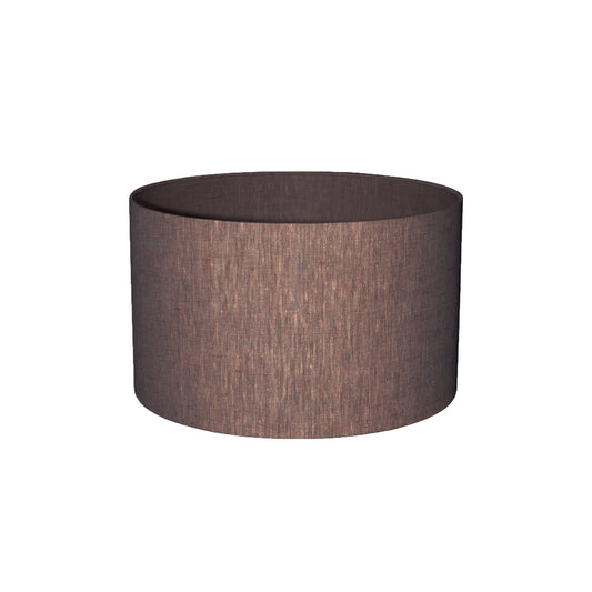 Rivvo Brown Cotton Linen Lampshade Round Low