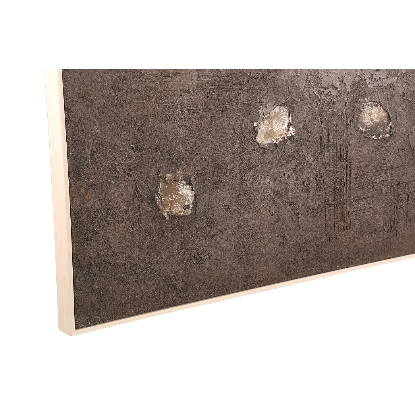 Porty Brown Canvas Painting Cream Pattern Rect