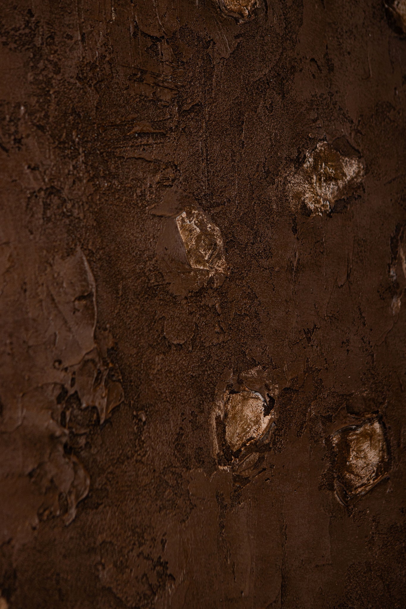 Porty Brown Canvas Painting Cream Pattern Rect