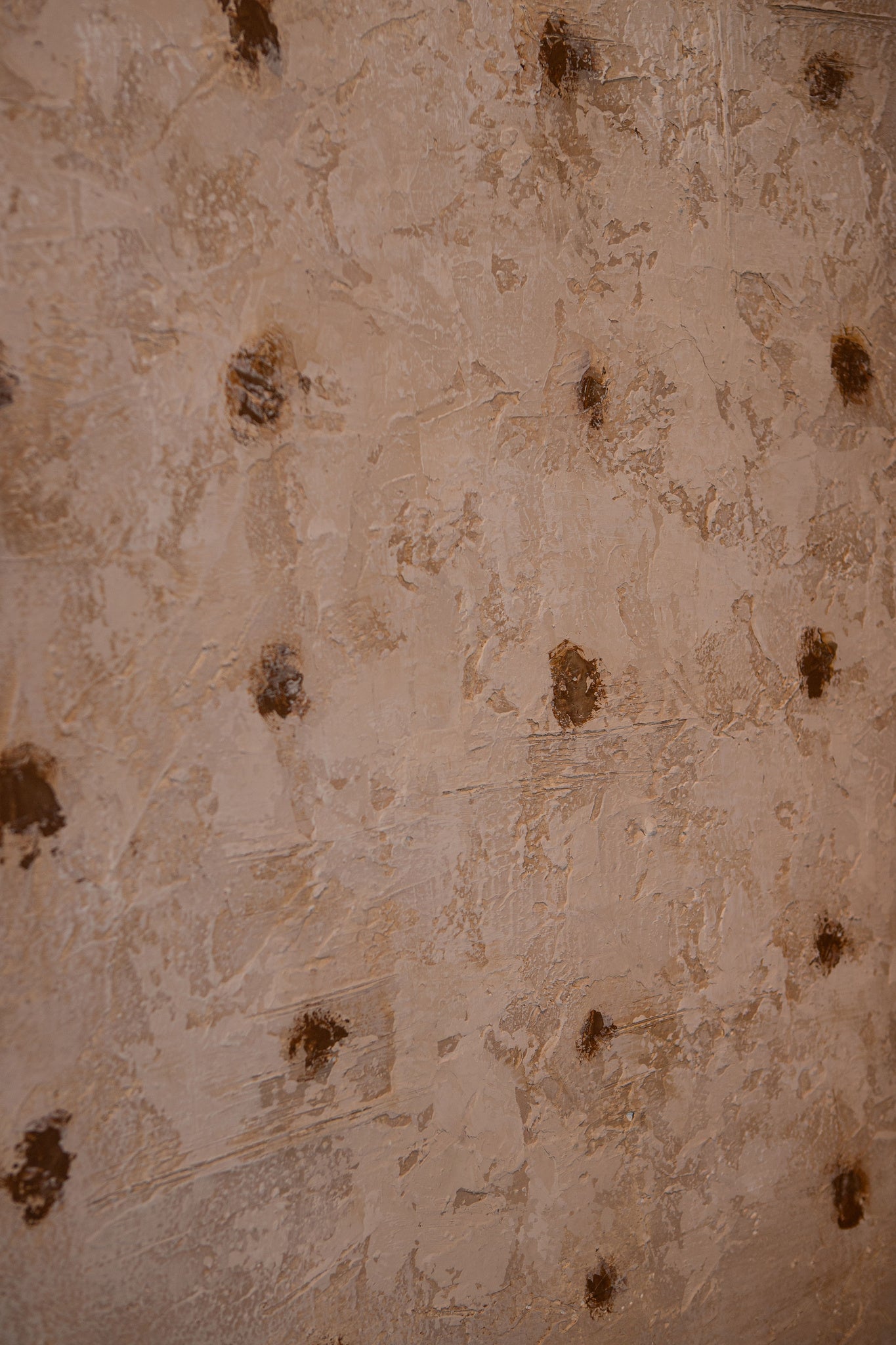 Porty Cream Canvas Painting Brown Pattern Rect