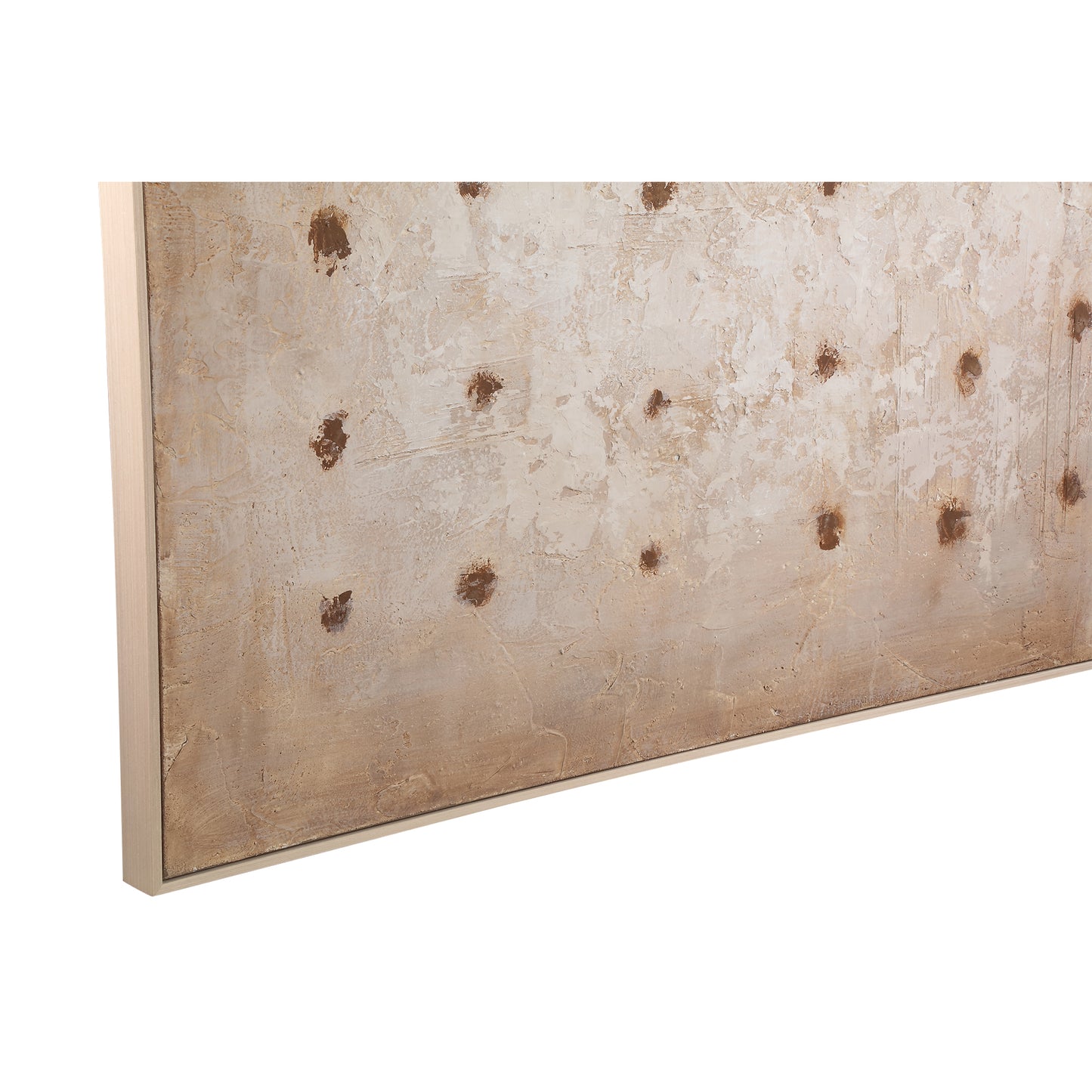 Porty Cream Canvas Painting Brown Pattern Rect