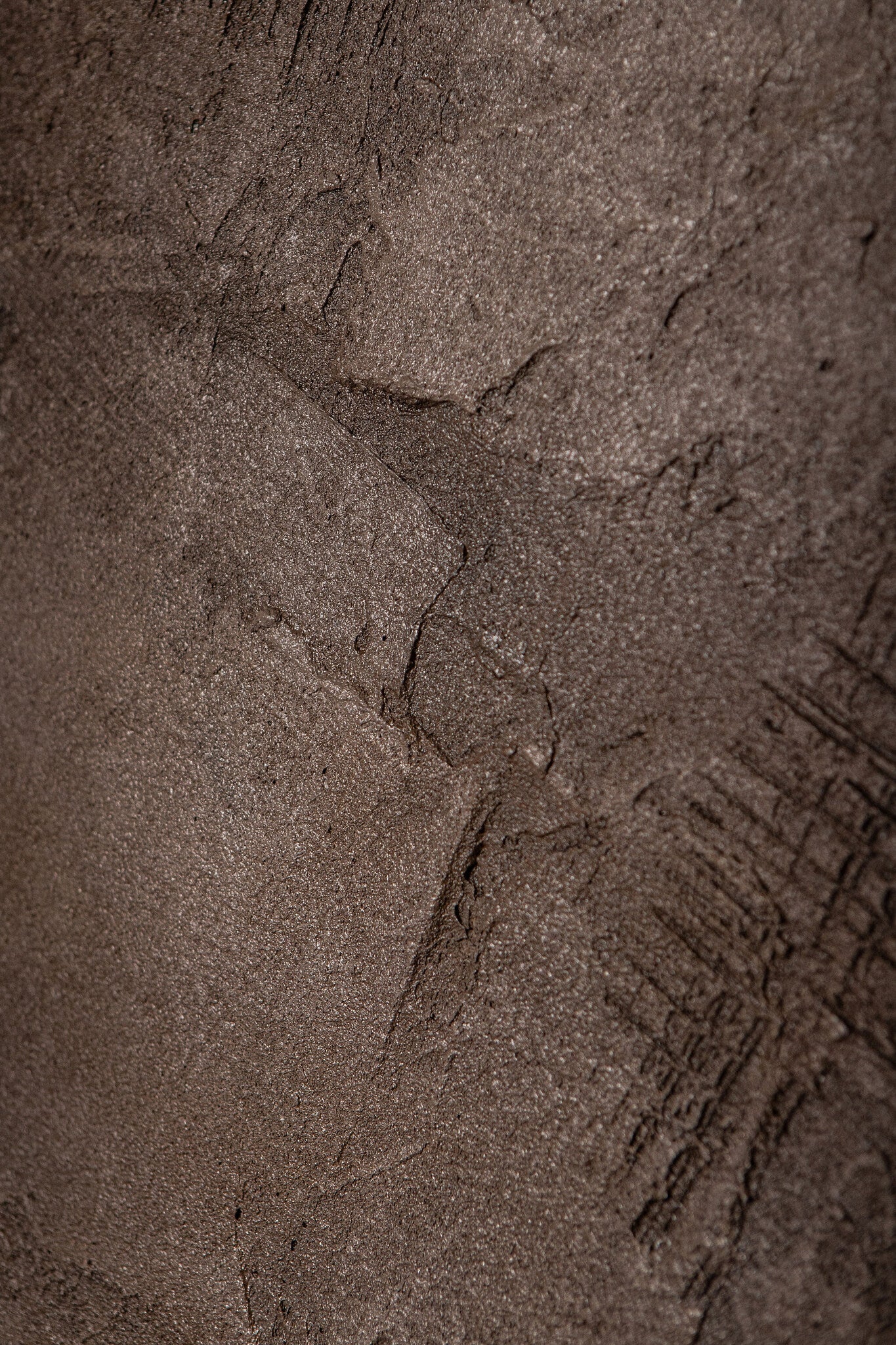 Kemp Brown Canvas Painting Rough Round L