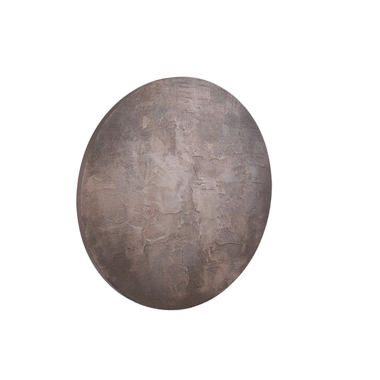 Kemp Bruin Canvas Schilderij Ruw Rond S 90x90x2.5 cm