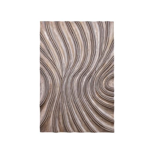Reddie Brown Shiny MDF Wavvy Wallpanel Rectangle S
