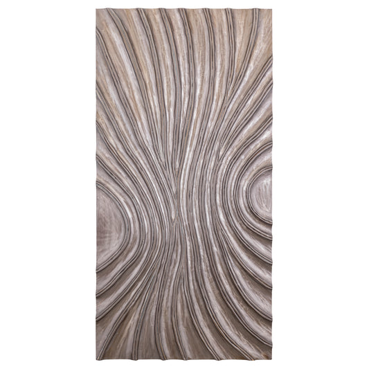 Reddie Brown Shiny MDF Wavvy Wallpanel Rectangle L