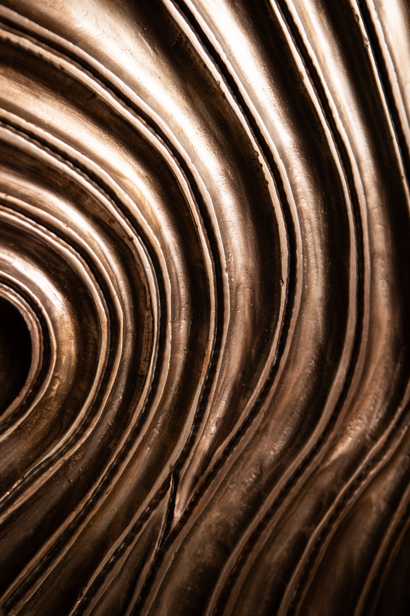 Reddie Brown Shiny MDF Wavvy Wallpanel Rectangle L