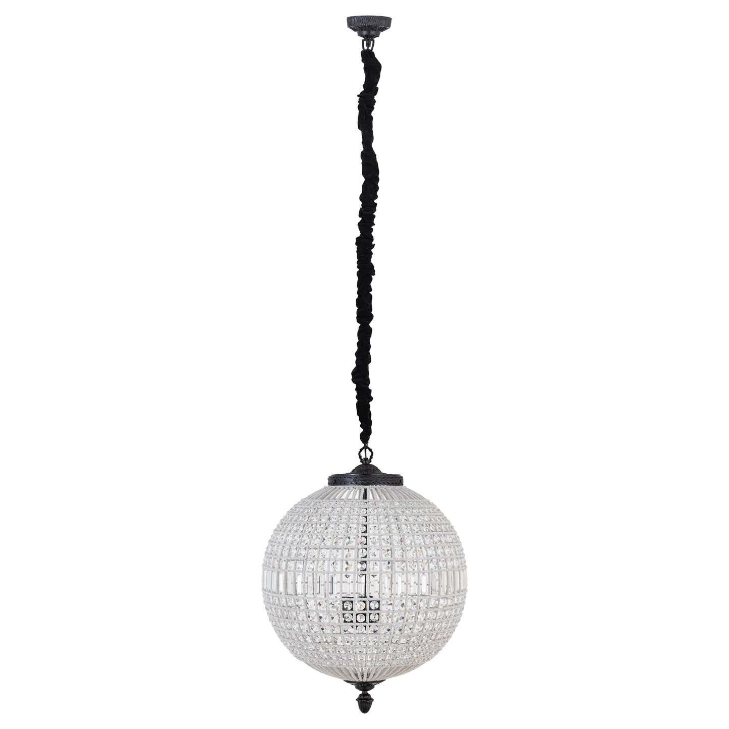 Jaris Crystal Hanging Ball Chandelier Lamp L