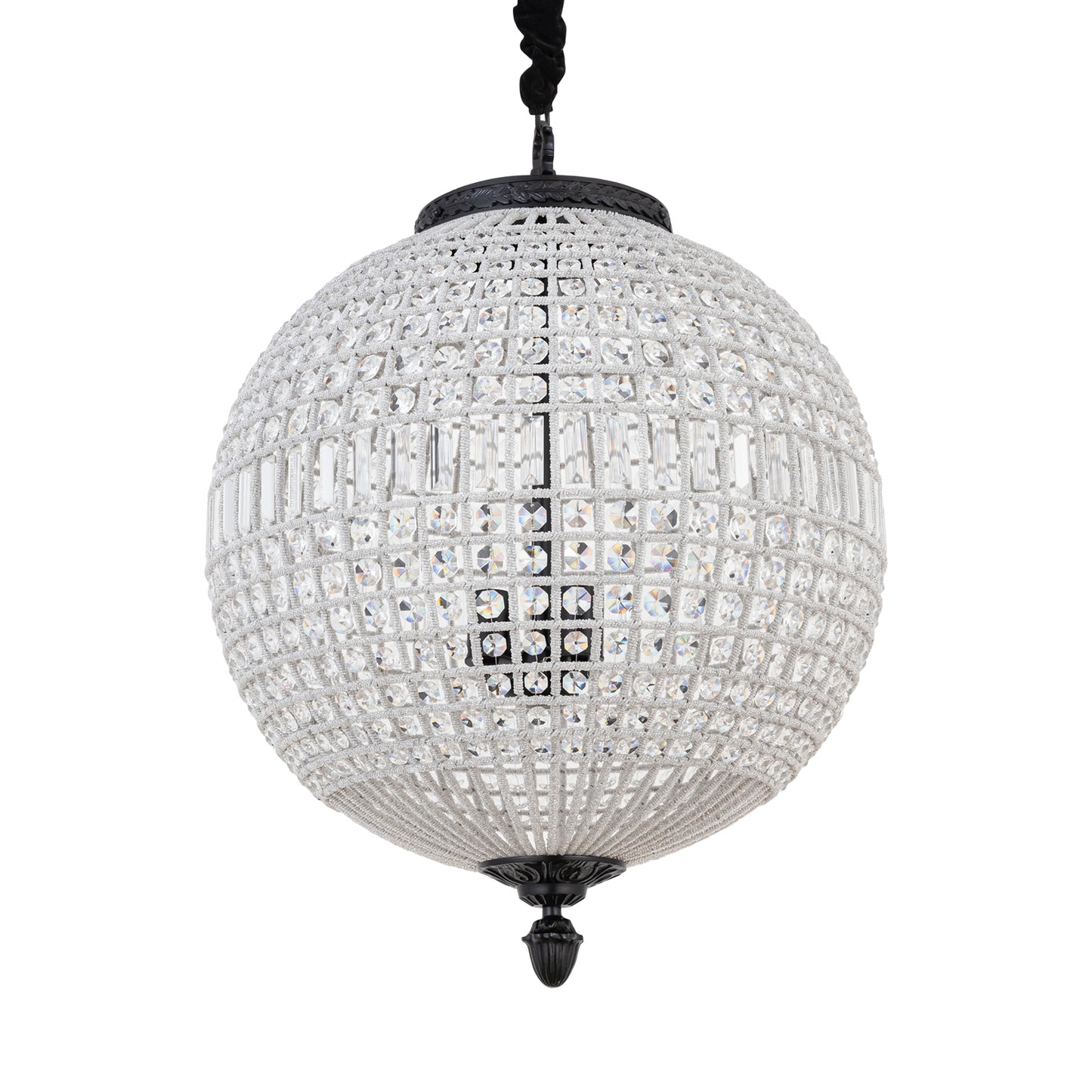 Jaris Crystal Hanging Ball Chandelier Lamp L