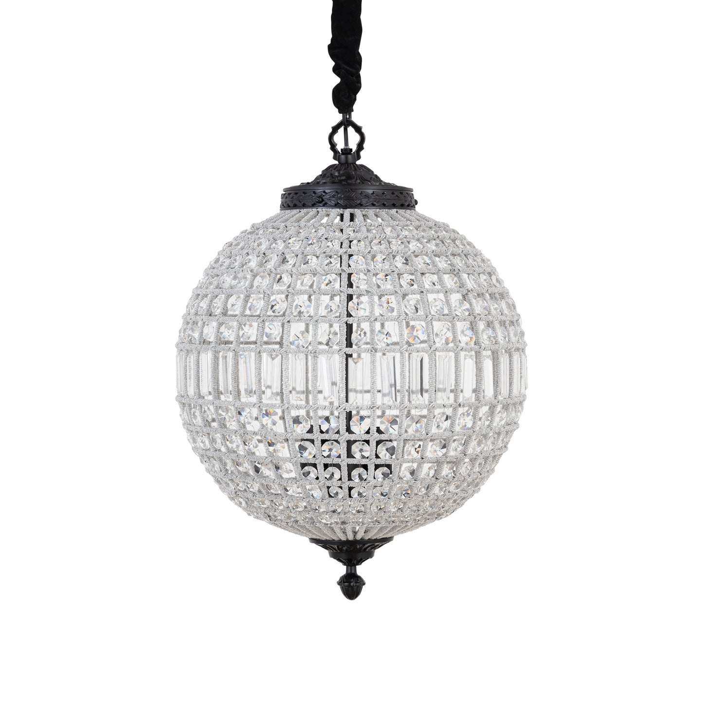 Jaris Crystal Hanging Ball Chandelier Lamp M
