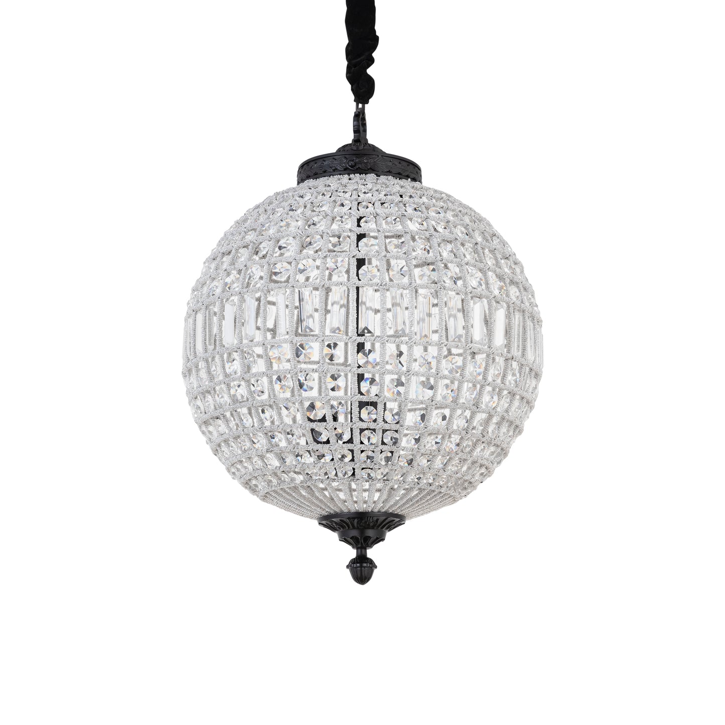 Jaris Crystal Hanging Ball Chandelier Lamp M