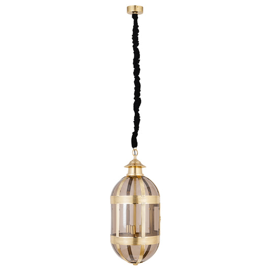 Mikk Antieke Messing Lustre Hanglamp Ovaal L 93x39x39 cm