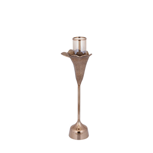 Kourtney Bronzen Gegoten Aluminium Stormlight Bloem S 91x26x29 cm