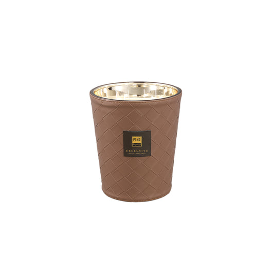 PTMD Exclusive Eiken Zwarte Bes Geurkaars 900gr - Set van 2 Stuks - 2 Sets 17.5x14x14 cm