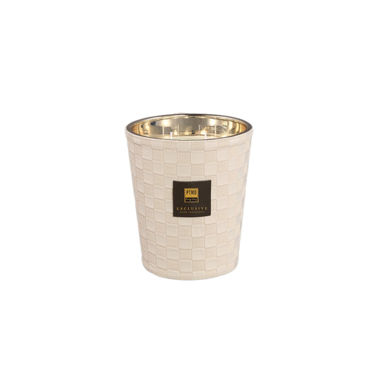 PTMD Exclusive Clean Linen Geurkaars Set van 2 Stuks 900gr - 2 Sets 17.5x14x14 cm