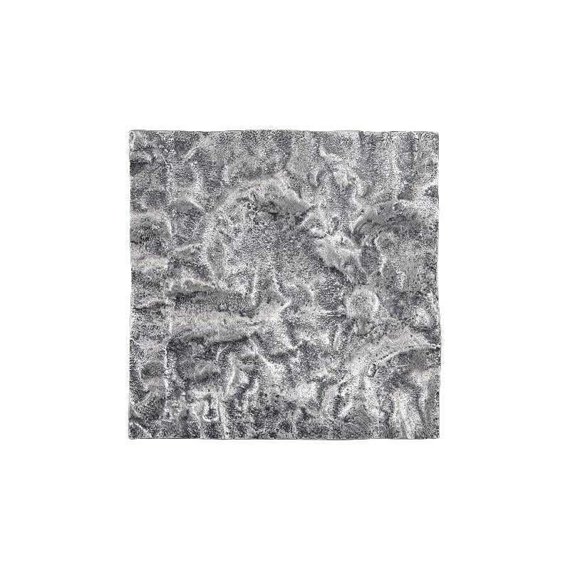 Eogan Grijs Gietaluminium Wandpaneel Ruw Vierkant 50x50x5 cm