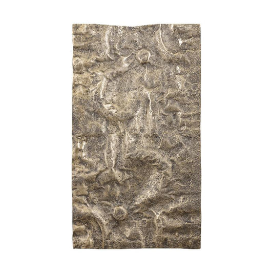 Eogan Gouden Gietaluminium Wandpaneel Ruw Rechthoek 90x50x5 cm