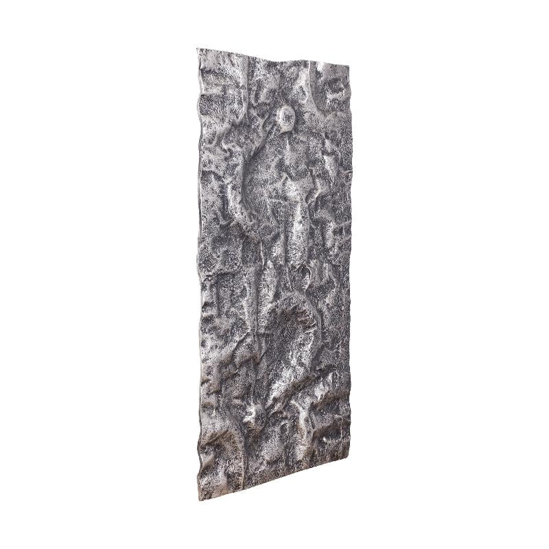 Eogan Gietaluminium Wandpaneel Ruw Rechthoekig Gunmetal 90x50x5 cm