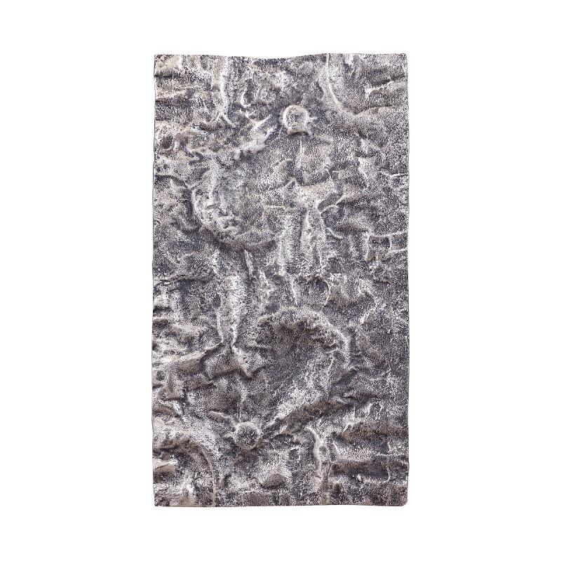 Eogan Gietaluminium Wandpaneel Ruw Rechthoekig Gunmetal 90x50x5 cm