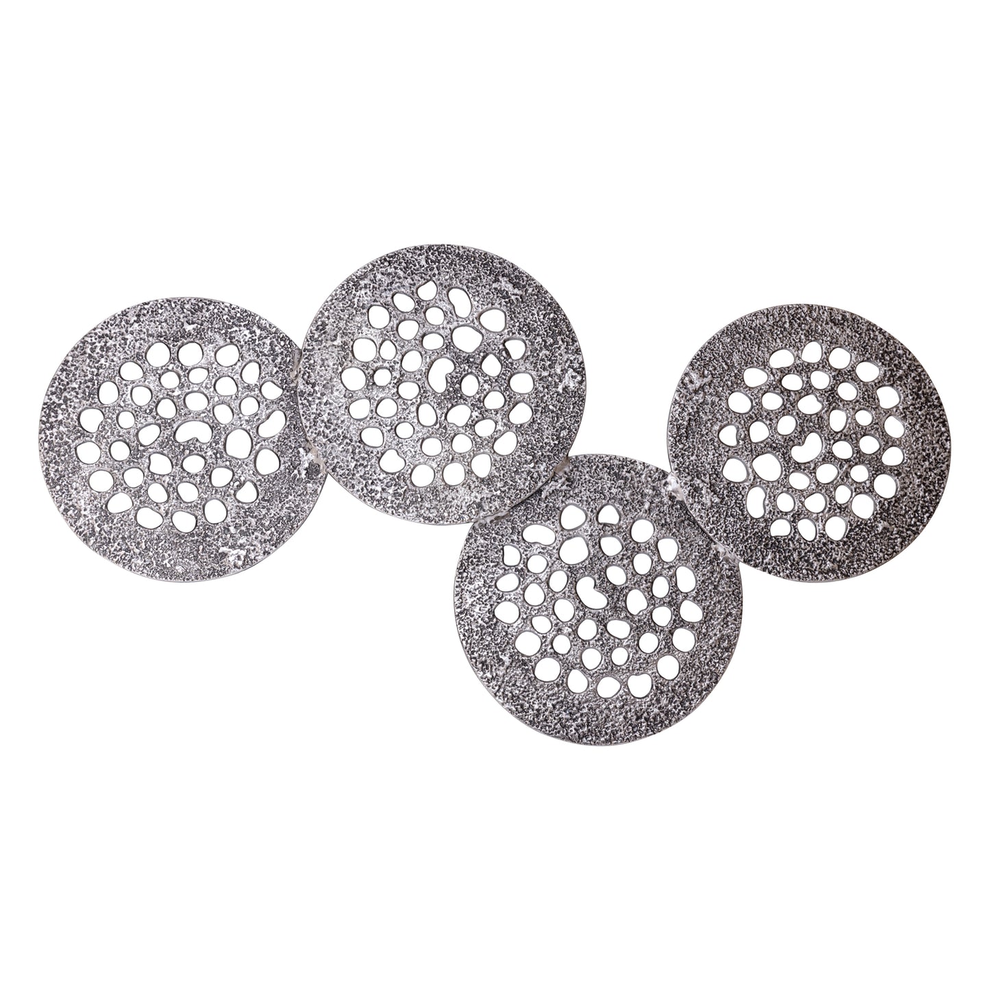 Geoffe Silver Casted Alu 4 Rounds Wall Panel