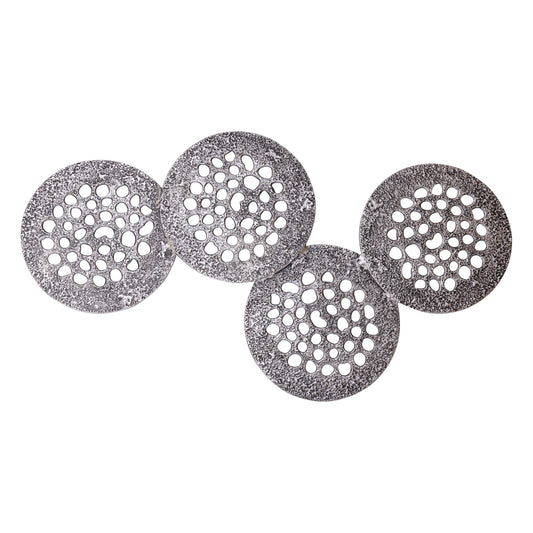 Geoffe Silver Casted Alu 4 Rounds Wall Panel