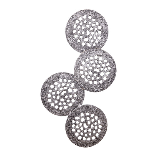 Geoffe Silver Casted Alu 4 Rounds Wall Panel