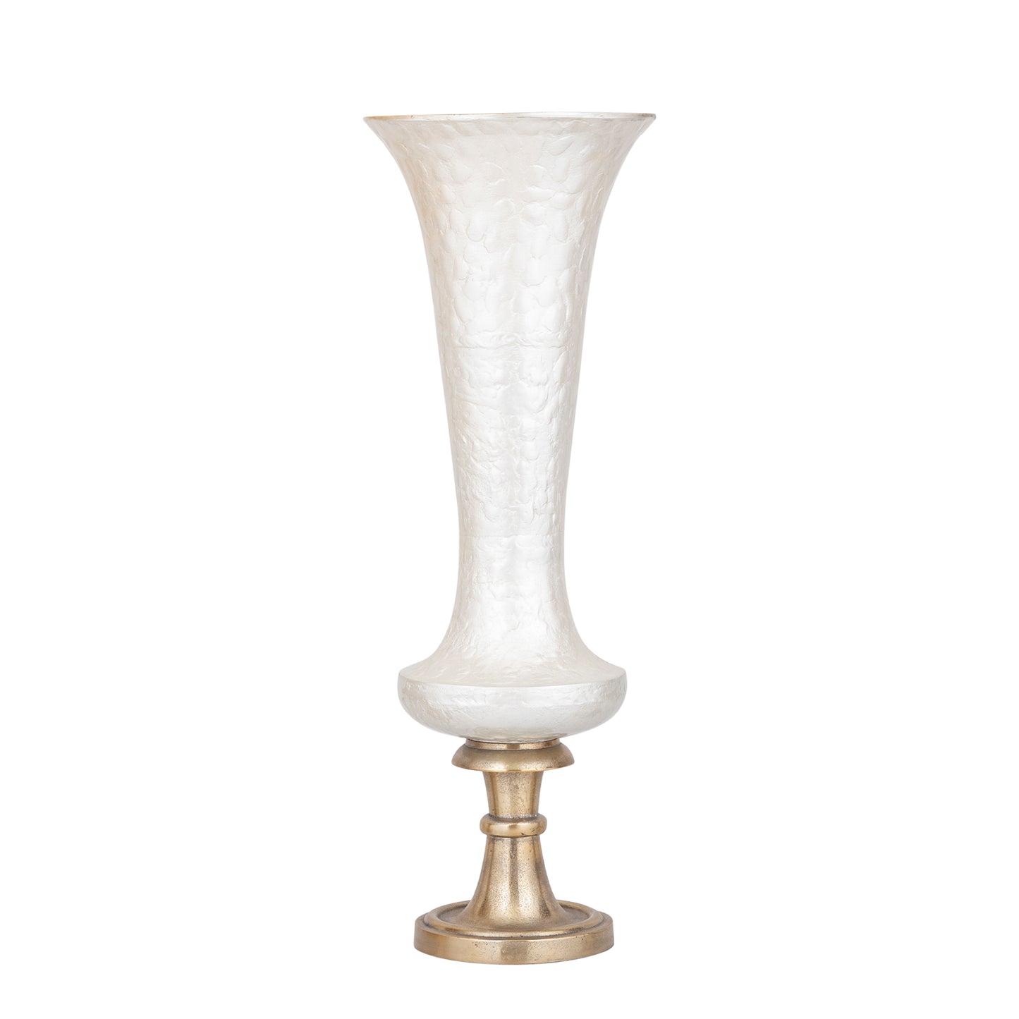 Lysse White Casted Alu Luxury Enamel Vase L