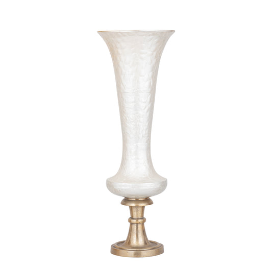 Lysse White Casted Alu Luxury Enamel Vase L