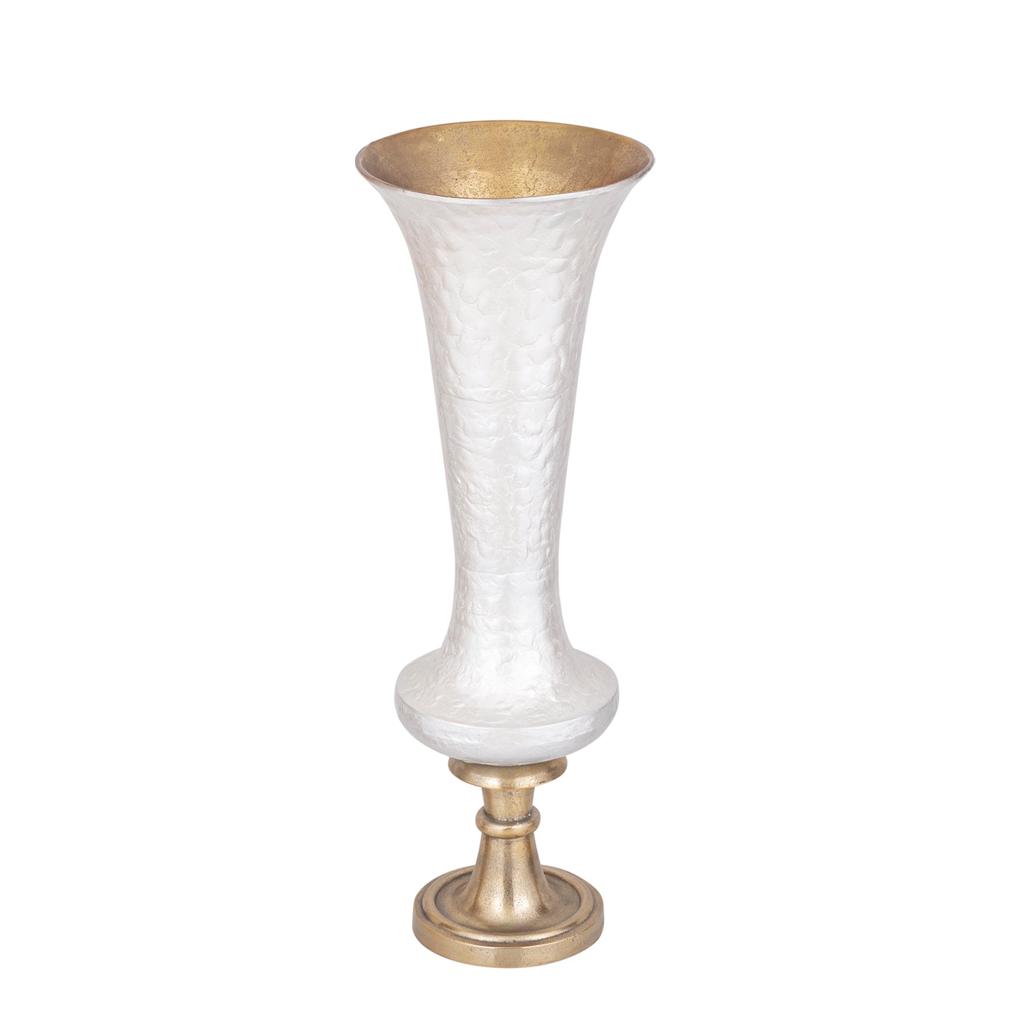 Lysse White Casted Alu Luxury Enamel Vase L