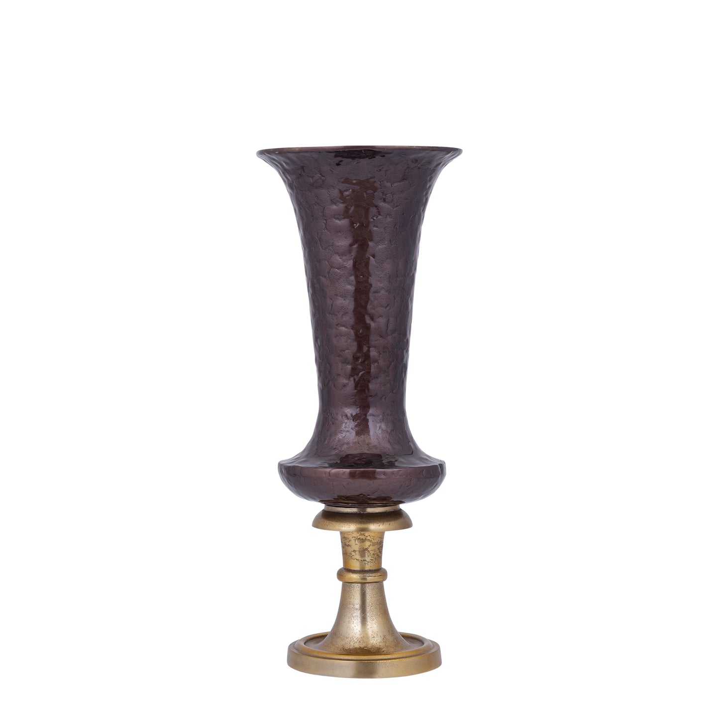 Lysse Dark Brown Casted Alu Luxury Enamel Vase S