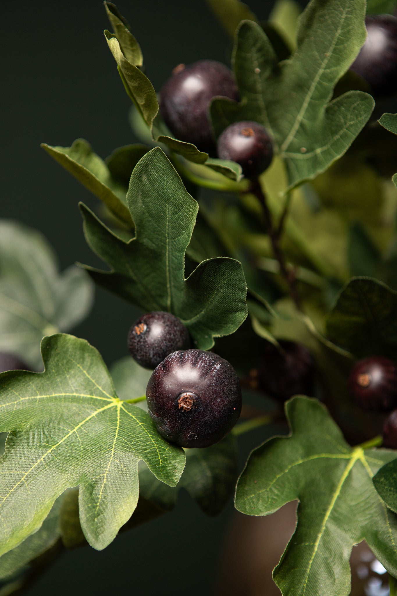 Twig Plant Groene Vijg Spray Met Bladeren - Set van 12 55x30x30 cm