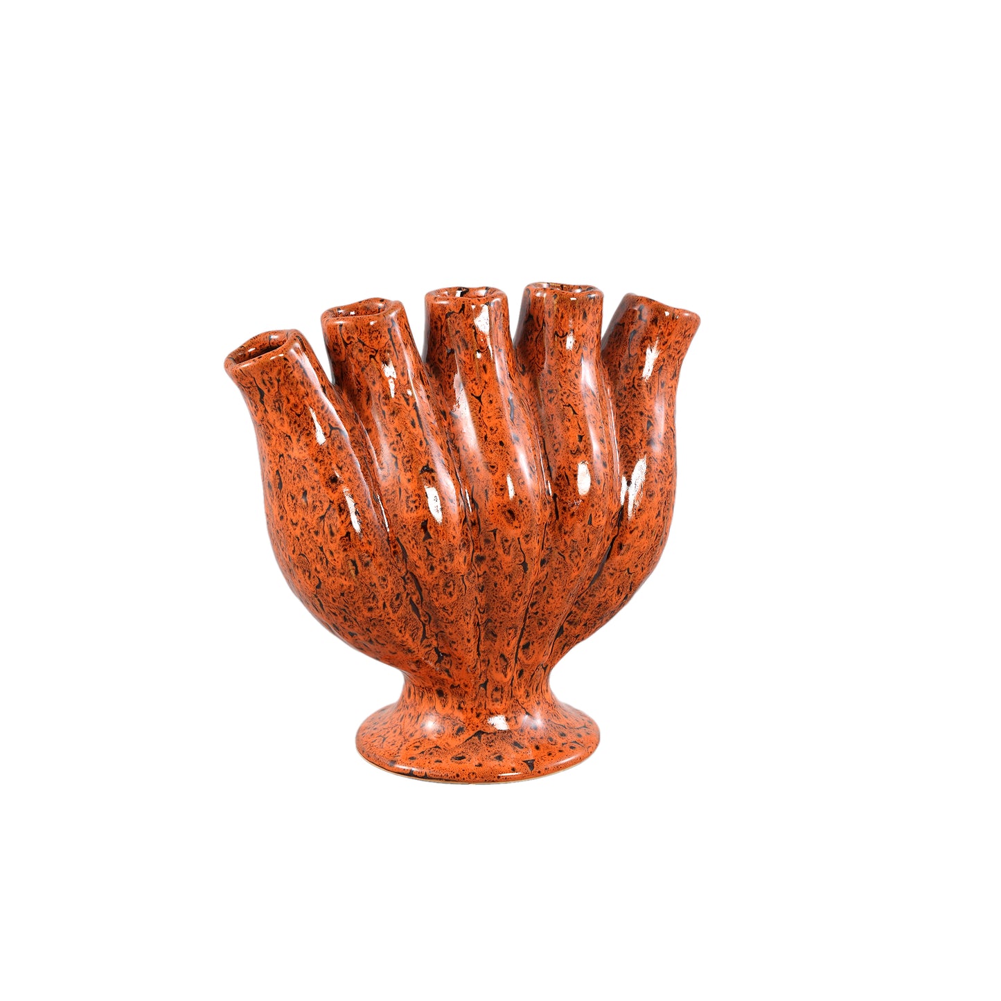 Gylian Orange Tubes Shaped Ceramic Vase M