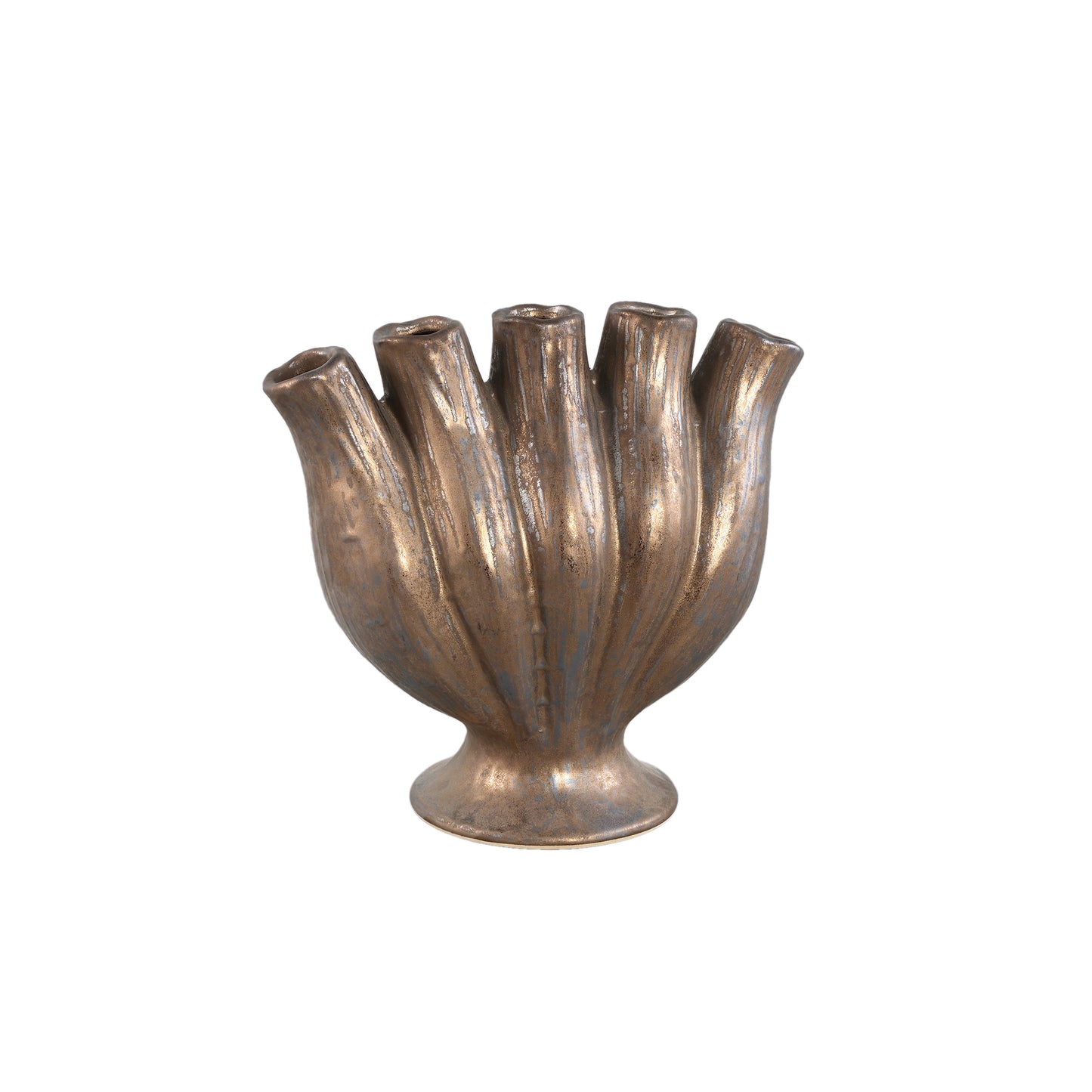 Gylian Bronze Tubes Shaped Ceramic Vase M